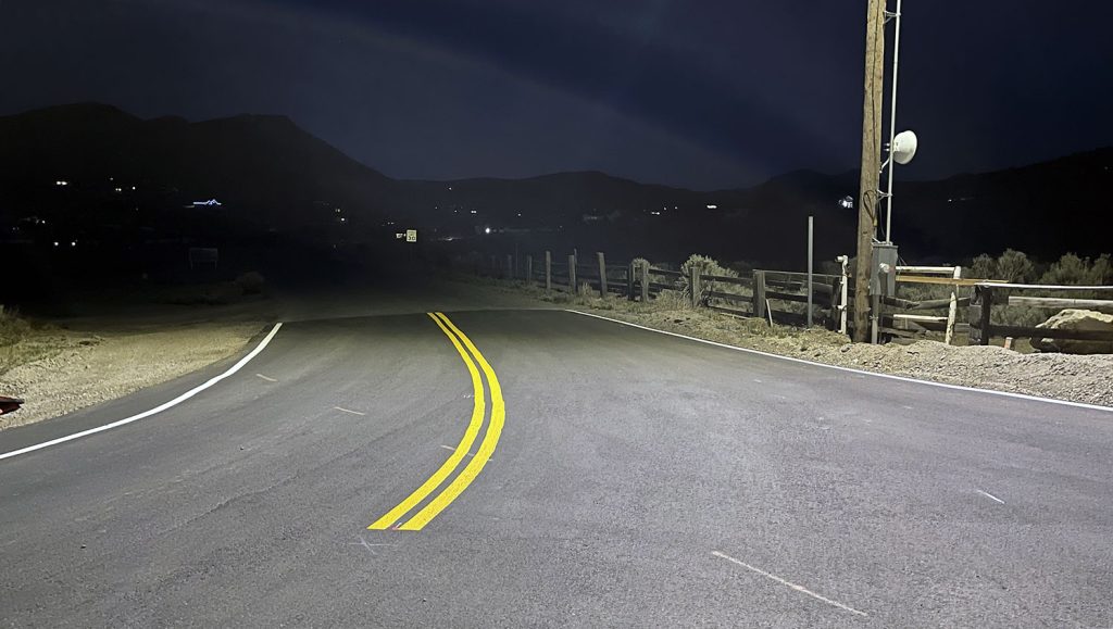 new roadway line striping in Herriman, Utah