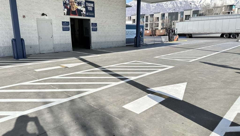 parking lot painting in American Fork, UT