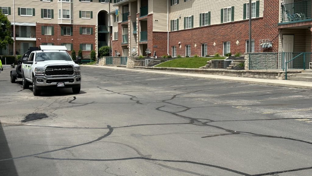 new fire lane striping