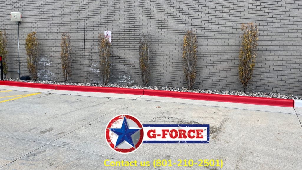 red curb markings applied at The Ridge Senior Living Center