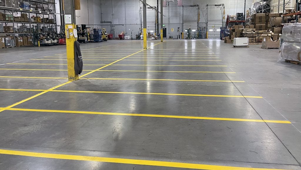 new warehouse markings