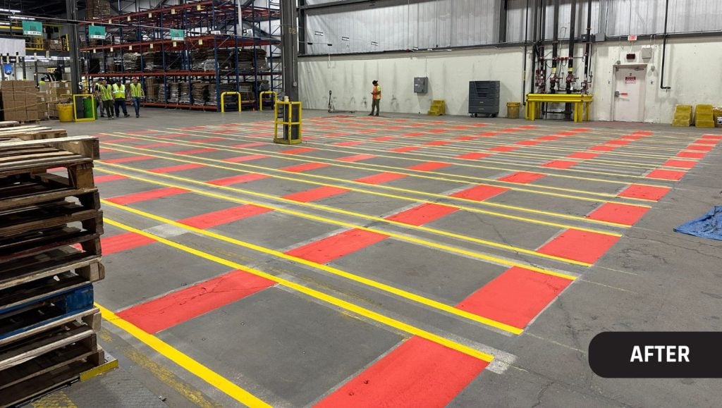 TJ MAXX Distribution Center warehouse freshly painted