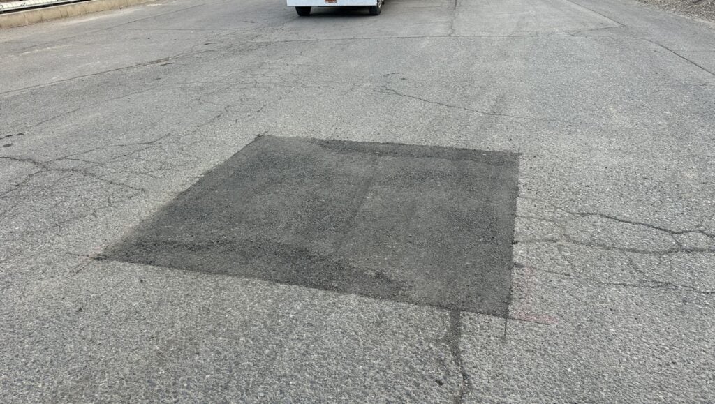 pavement maintenance for Chevron parking lot