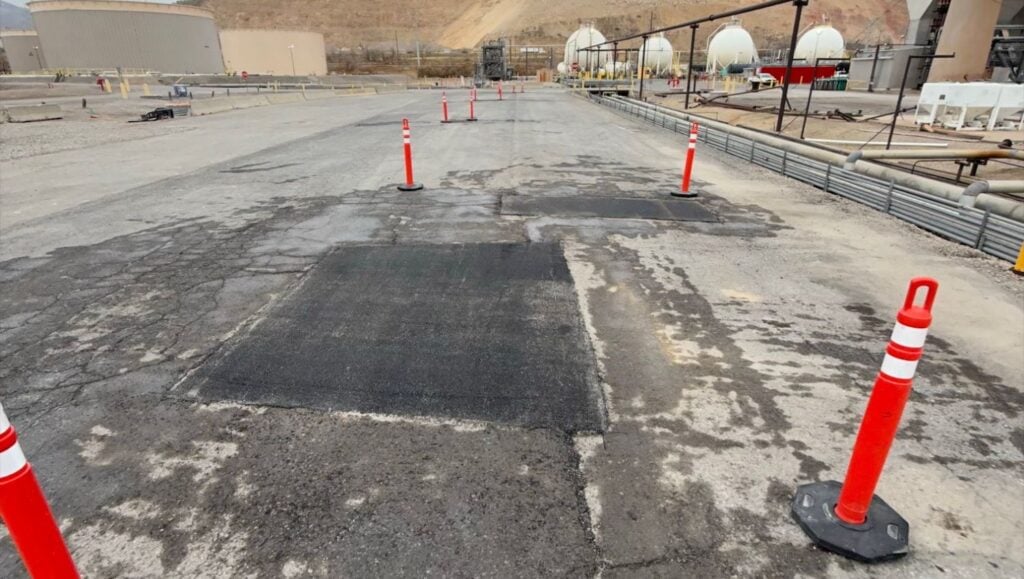 asphalt patch for Chevron parking lot