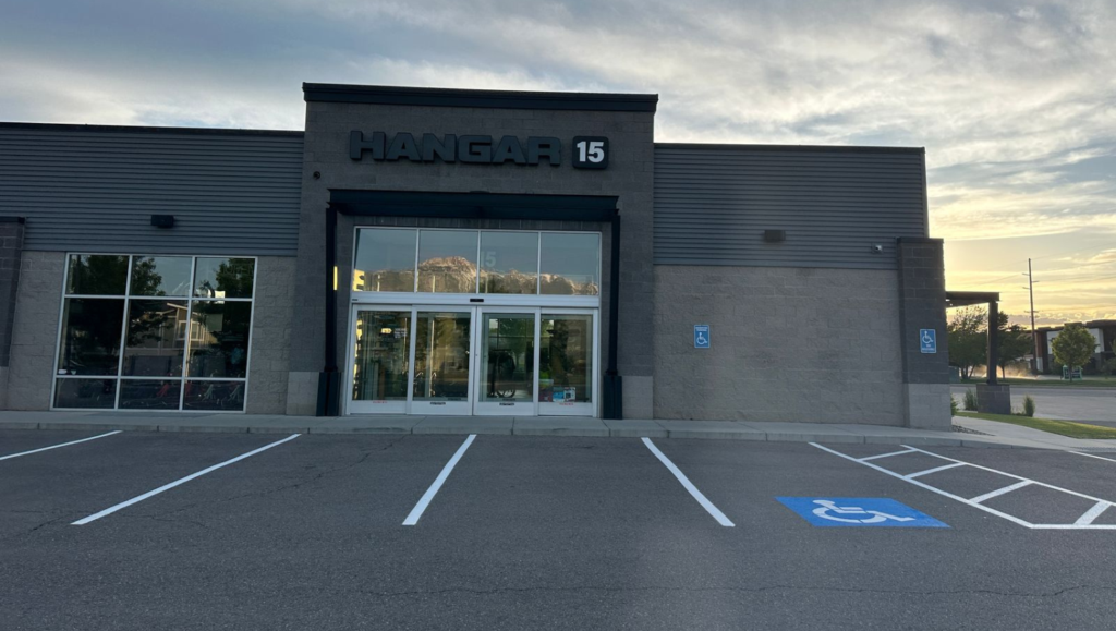 Line Striping Project for Hangar 15 Bicycles in South Jordan, UT