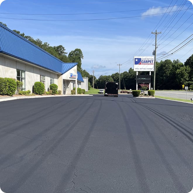 sealcoated parking lot