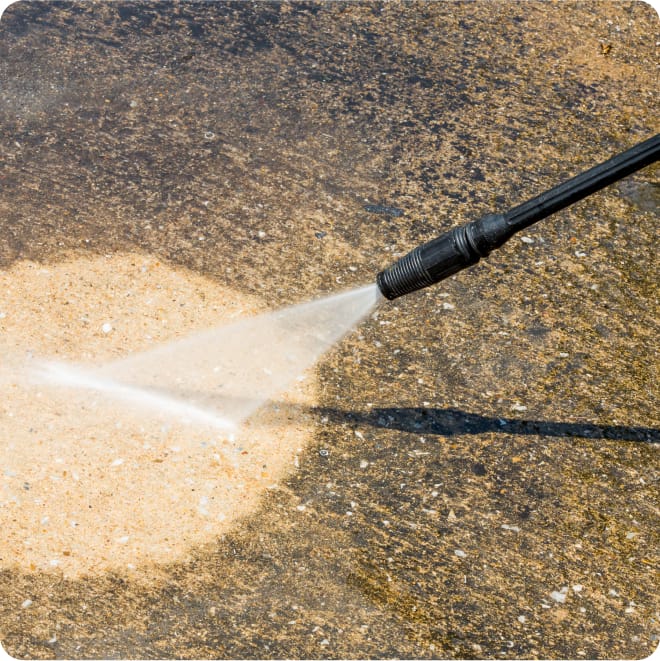 commercial pressure washing concrete
