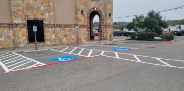 Image of Line Striping for a Local Kerrville, TX Business