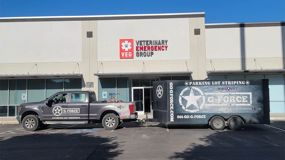 Line Striping for Veterinary Emergency Group in San Antonio, TX image