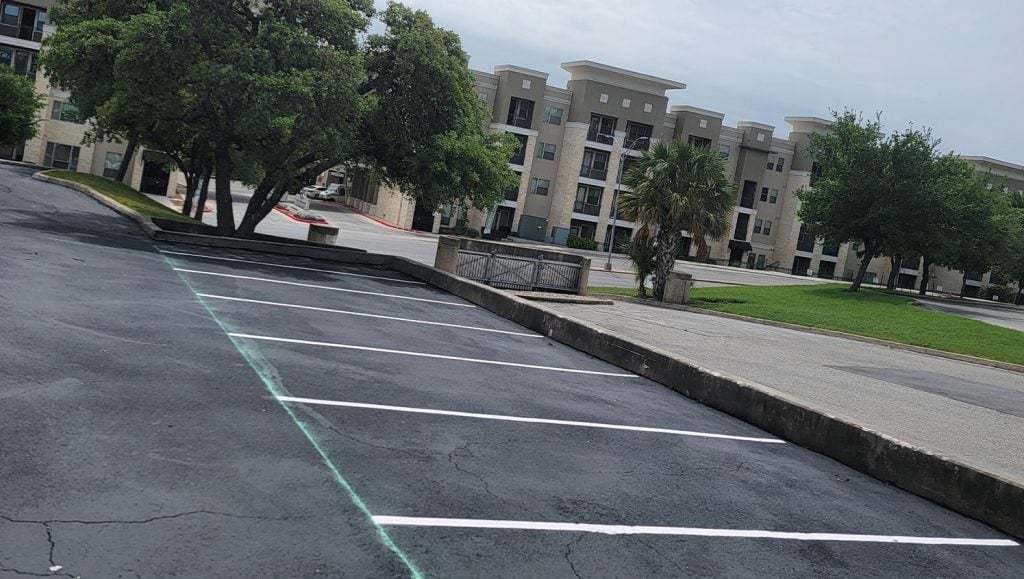 ada compliance markings in medical clinic parking lot