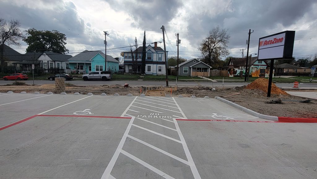 re-striped crosswalk