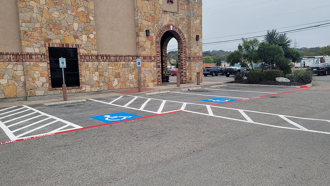 Line Striping for a Local Kerrville, TX Business