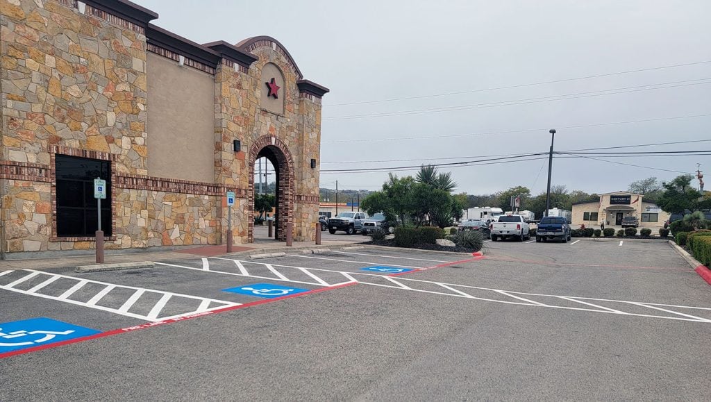 new crosswalk and ada markings