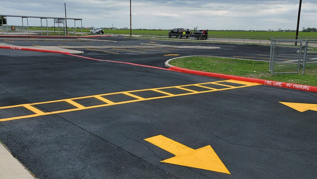 re-striped crosswalk