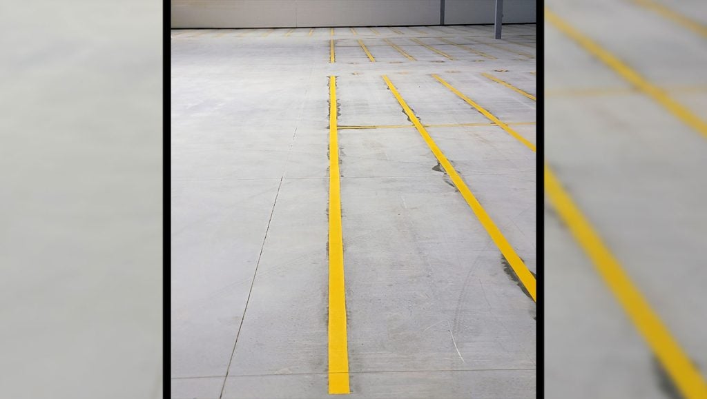 new warehouse striping