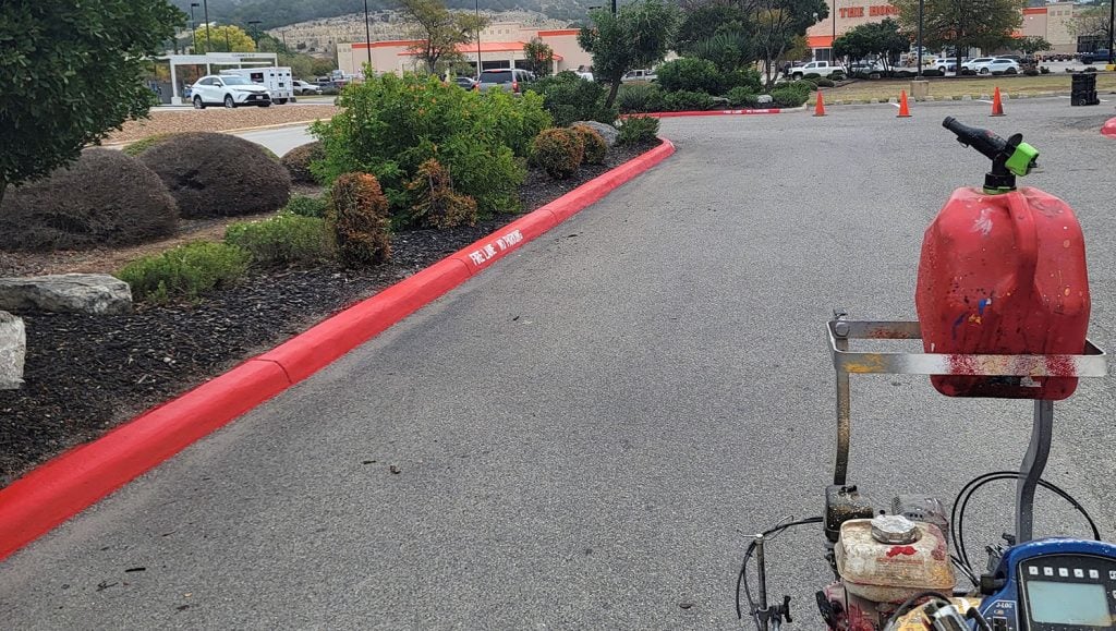 parking lot striping machine