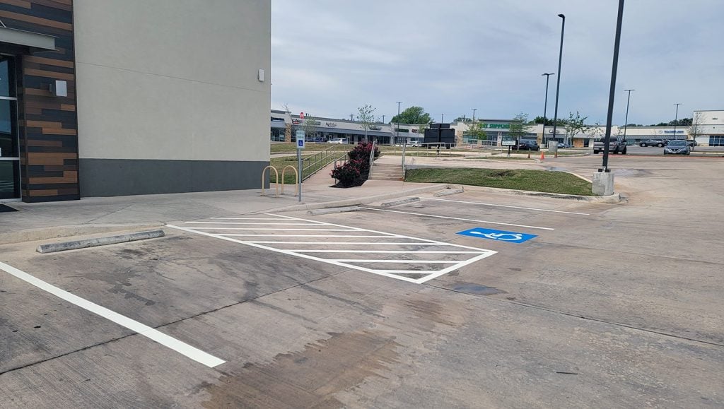 re-striped crosswalk