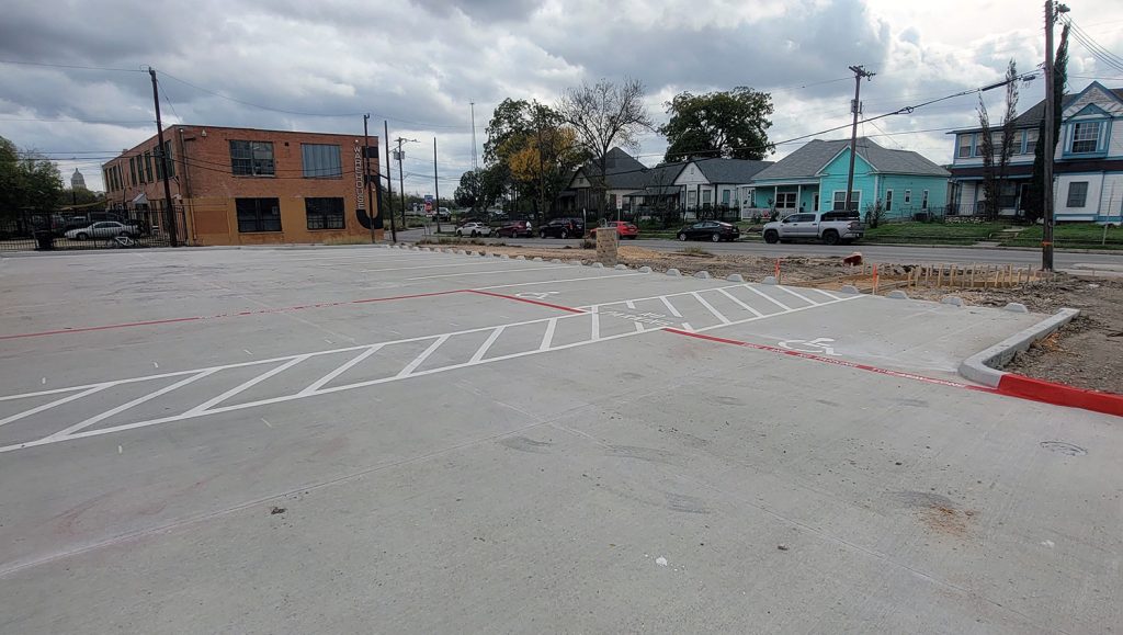 new parking lot stall striping