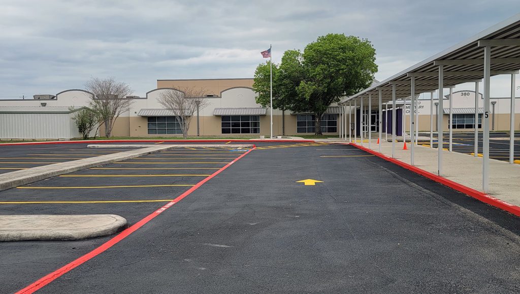 new fire lane striping