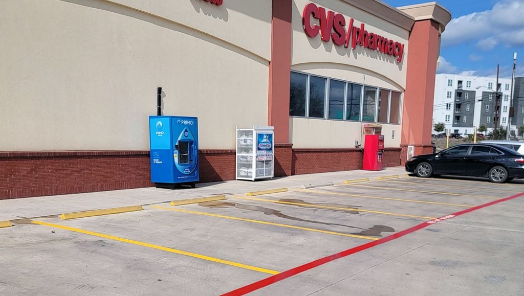 new parking lot striping