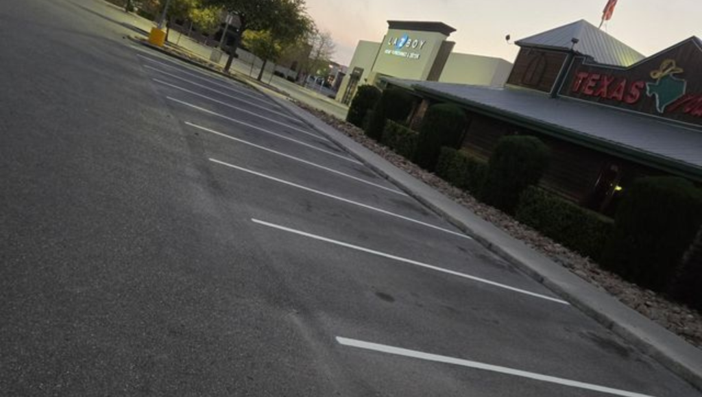 Line Striping Project for Texas Roadhouse in San Antonio, TX