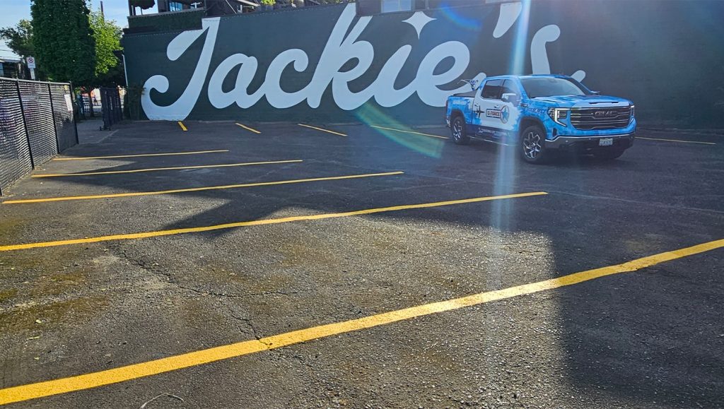 air garage parking lot with no parking lines or striping