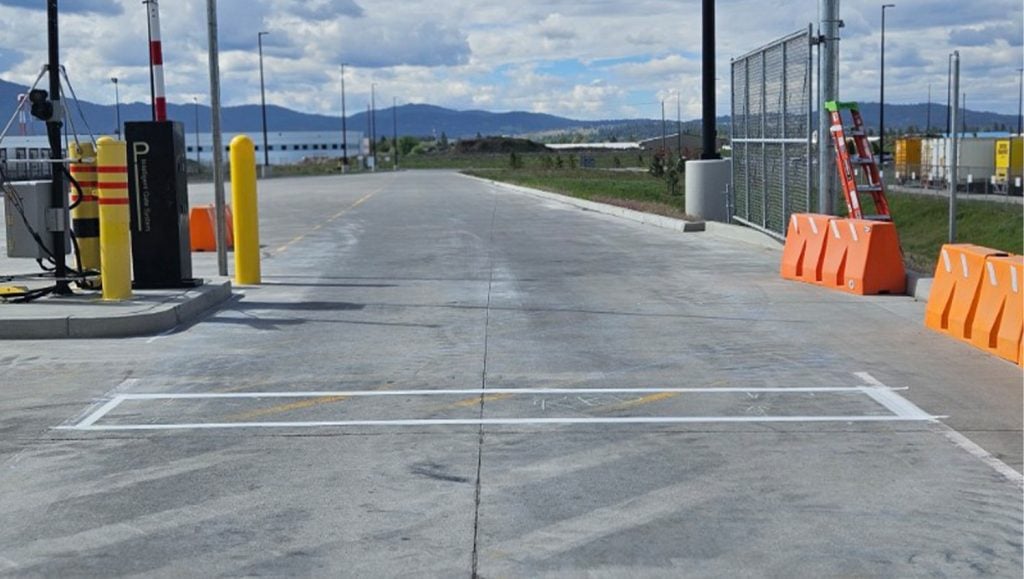 faded lines in parking lot