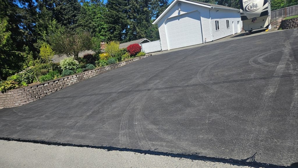 driveway before new asphalt