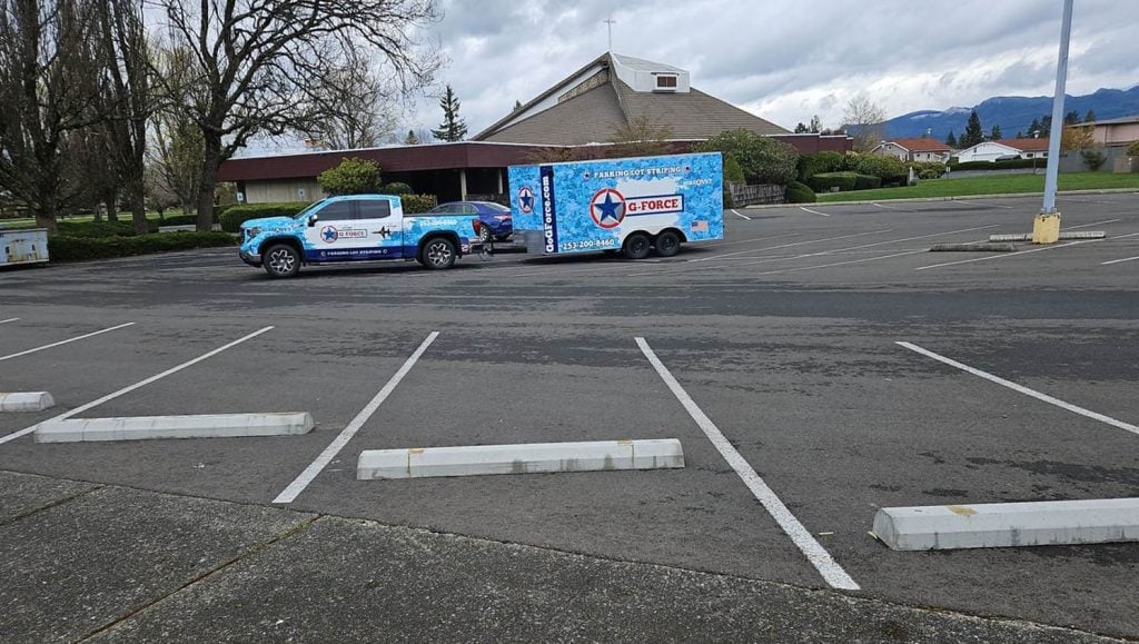 parking stops installation in enumclaw, wa