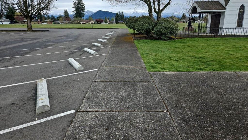 wheel stop installation in enumclaw, wa