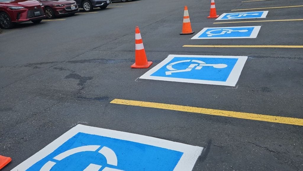 ada compliance parking spots for Costco parking lot