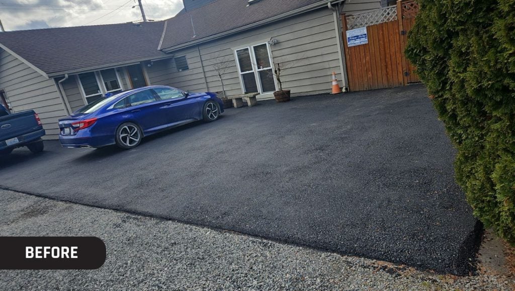 Gallagher Law Office parking lot before new line striping