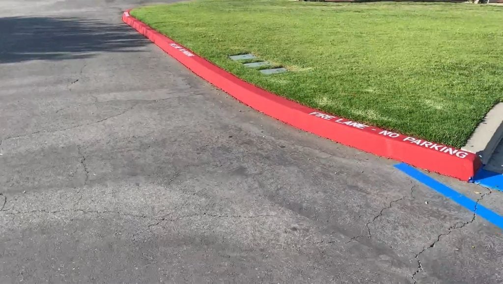 All Souls Cemetery & Mortuary parking lot freshly painted