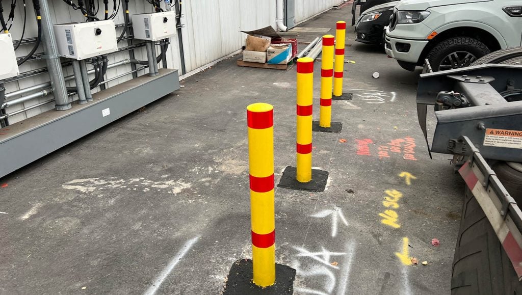 bollard installation for US Foods