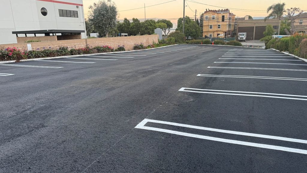 Enagic Co parking lot freshly painted
