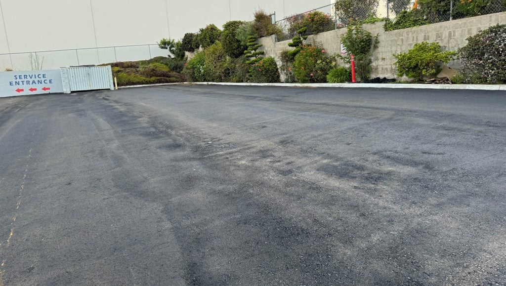 Enagic Co parking lot before line markings