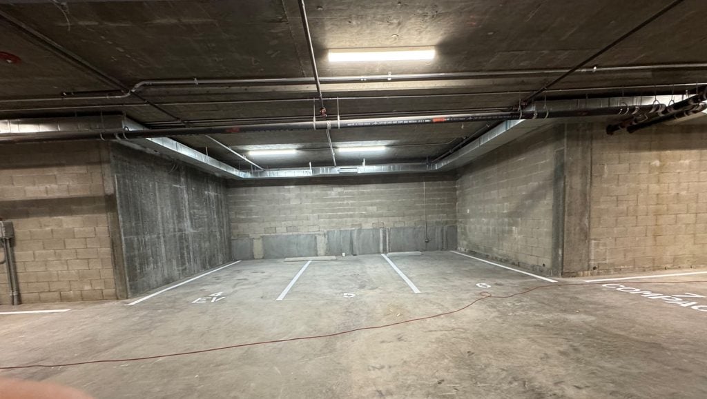 EZ Remodeling parking garage freshly painted