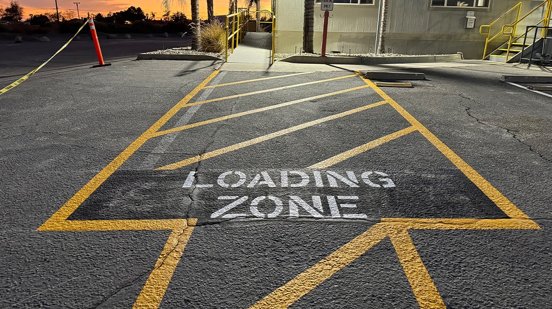 Line Striping for CEMEX in Rialto, CA