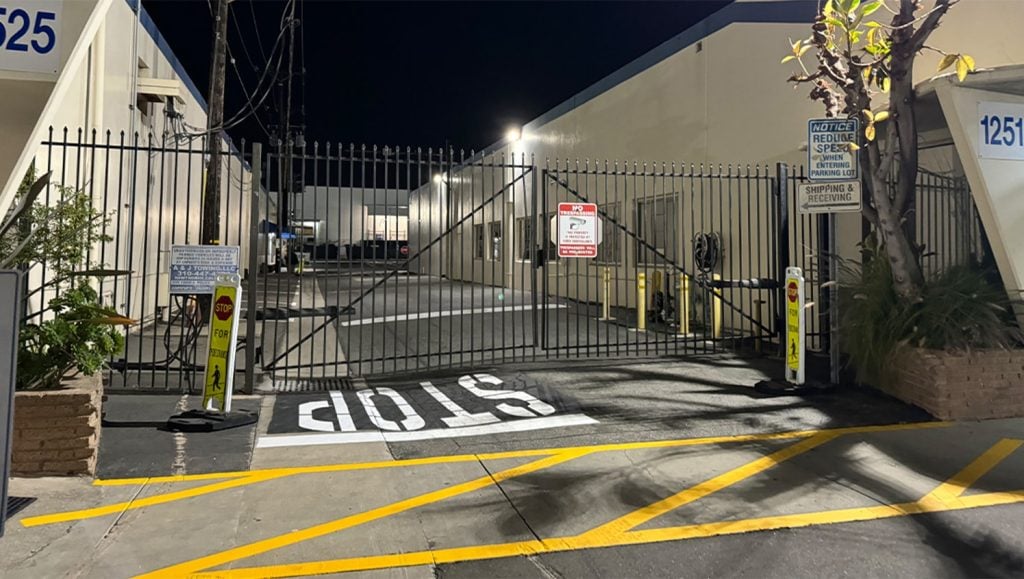 OSI Electric parking lot freshly painted