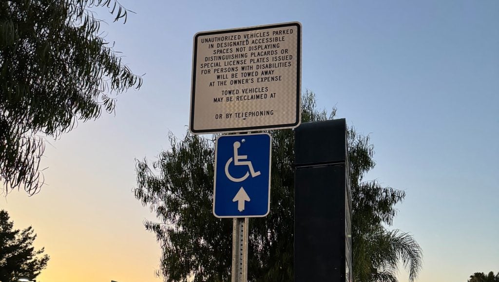ada compliance parking spots freshly painted for Madera Development - Assets Management