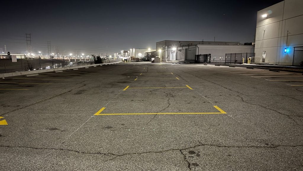 Sabrosura Foods parking lot freshly painted