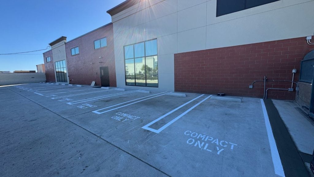 Premier Infusion parking lot freshly painted