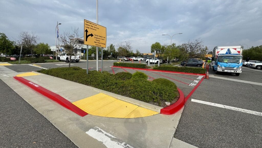 Pacific Harbor Line, Inc parking lot freshly painted