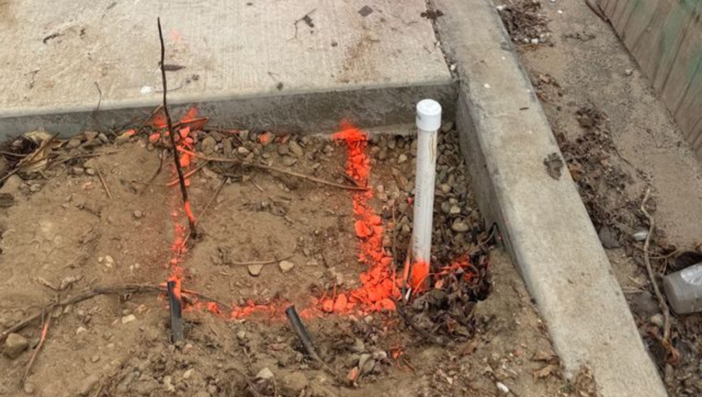 Before Bollard Installation for HOLT Renewables in Fresno, CA