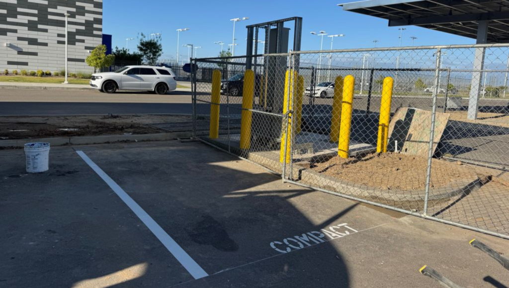 Bollard and Line Striping Installation for HOLT Renewables in Fresno, CA