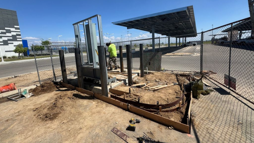 During Bollard Installation for HOLT Renewables in Fresno, CA