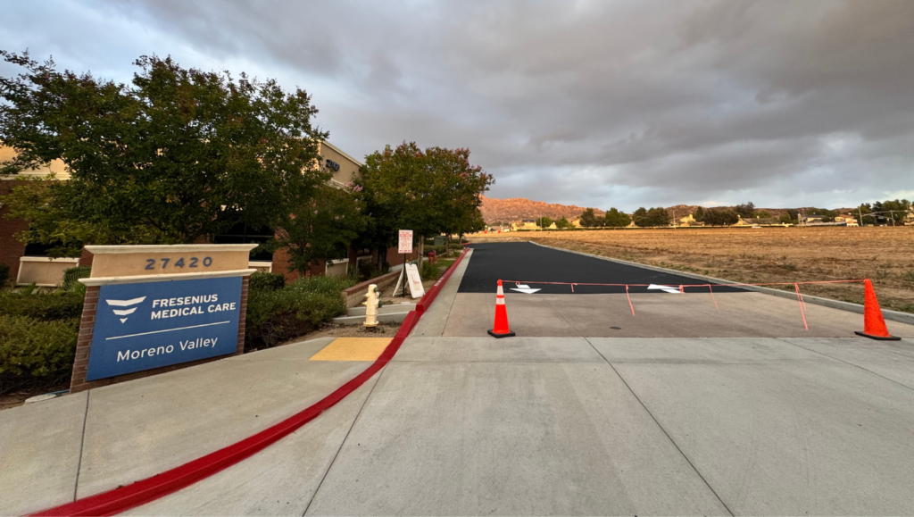 Line Striping Project for Fresenius Medical Care in Moreno Valley, CA