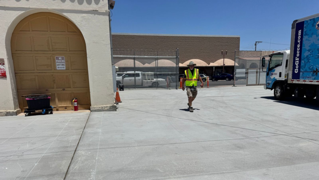 Line Striping for DND Concrete Construction in Calexico, CA