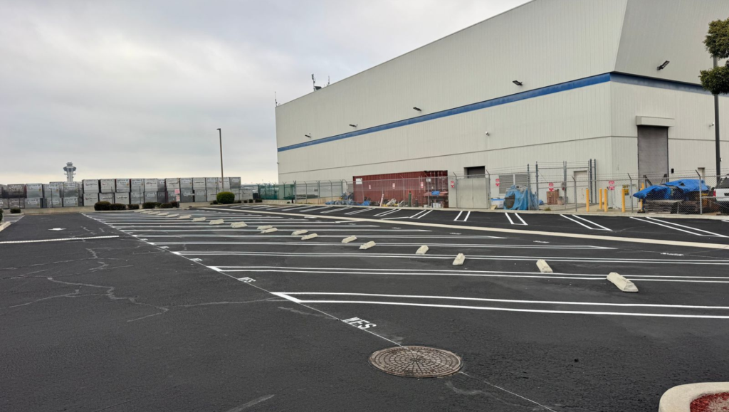 Line Striping for Qantas Airlines in Los Angeles, CA