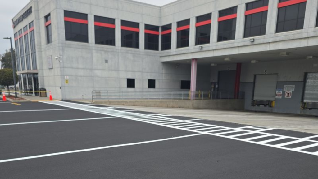 Line Striping Service for Qantas Airlines in Los Angeles, CA